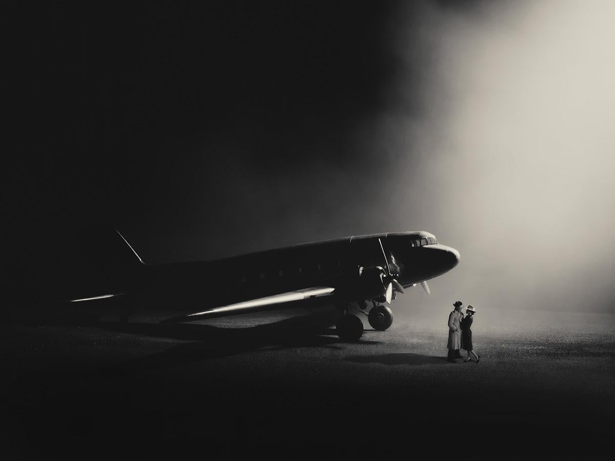 Tyler Shields Black and White Photograph - Casablanca (56" x 72")