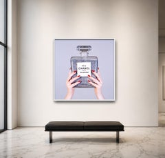 Champagne Chanel Hands, INDULGENCE series, 60 x 60 inches (150x150cm) FRAMED