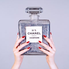 Champagne Chanel Hands, INDULGENCE series, 60 x 60 inches (150x150cm) FRAMED