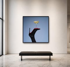 Champagne High Heel, 60 x 60 inches (150x150cm) by Tyler Shields FRAMED