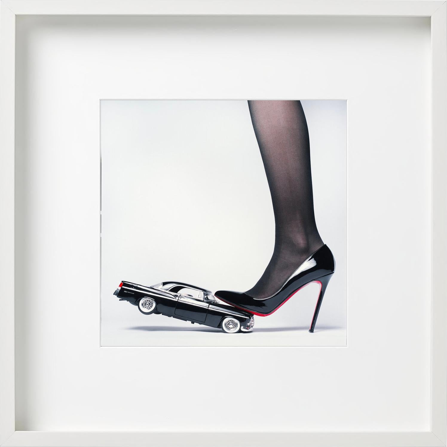 Chrysler Heel - Heel crushing a Car, Fine Art Photography For Sale 3
