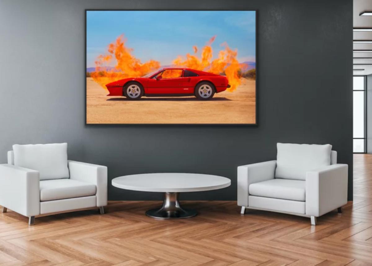 Ferrari on Fire / Cinematic Photograph / Limited Edition / Tyler Shields  For Sale 1