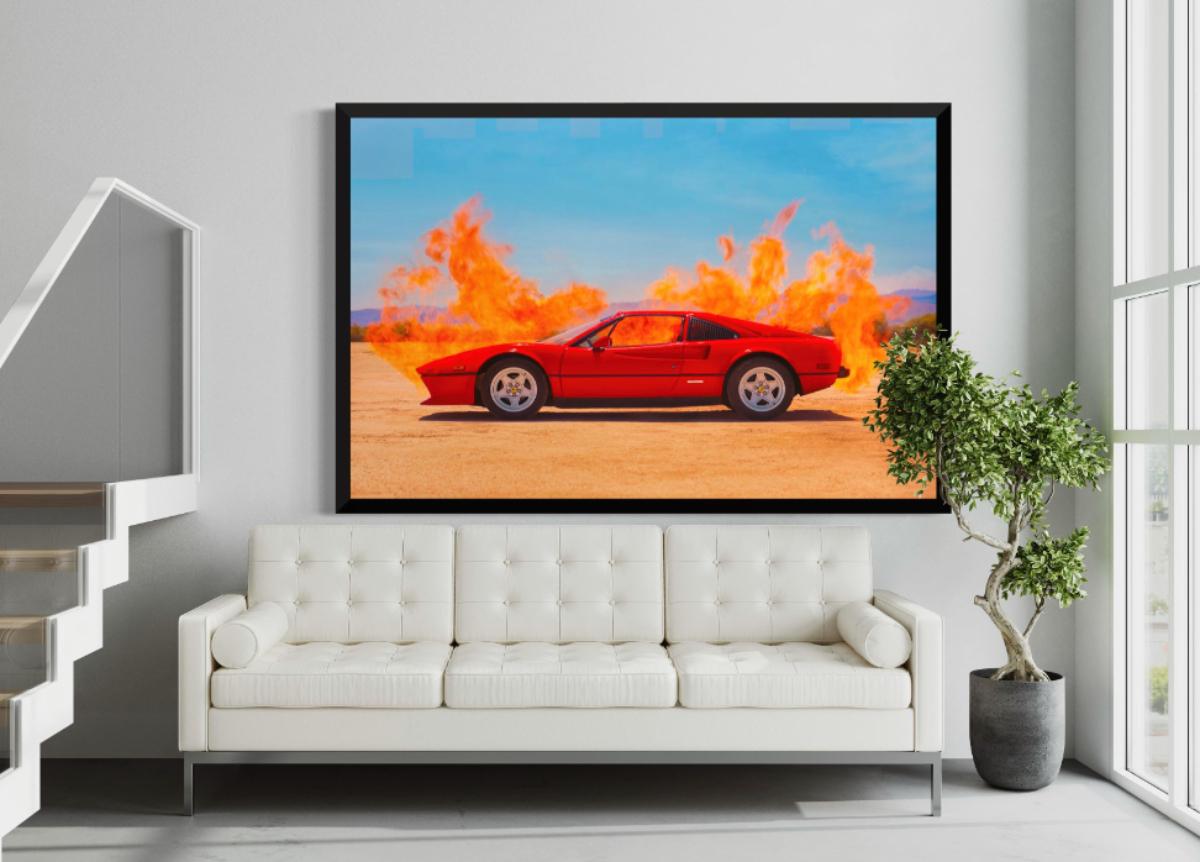 Ferrari on Fire / Cinematic Photograph / Limited Edition / Tyler Shields  For Sale 2