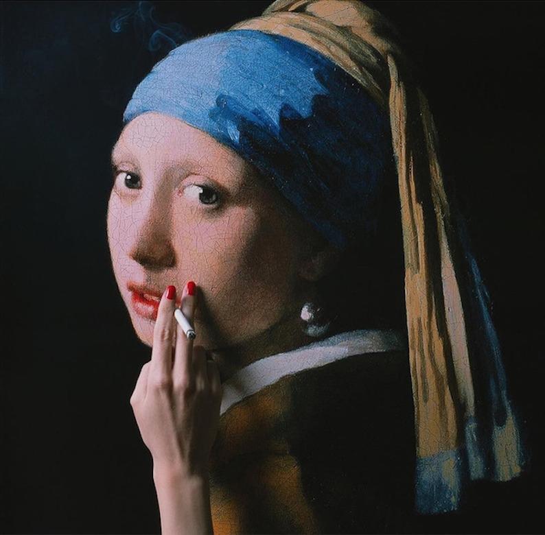Girl With The Pearl Earring (18" x 18")