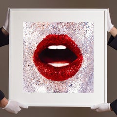 Glitter Lips Chromogenic Print on Kodak Endura, Contemporary, 30x30in