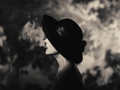Chapeau avec impression chromogénique « Smoke », encadré, édition limitée à 3 exemplaires, art contemporain