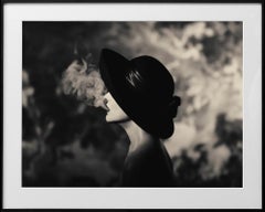 Chapeau avec impression chromogénique « Smoke », encadré, édition limitée à 3 exemplaires, art contemporain