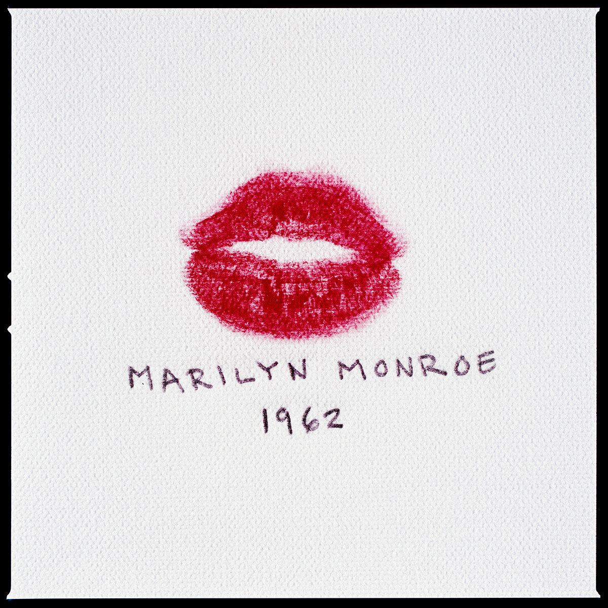 Tyler Shields Color Photograph - Marilyn Monroe Lips (30" x 30")