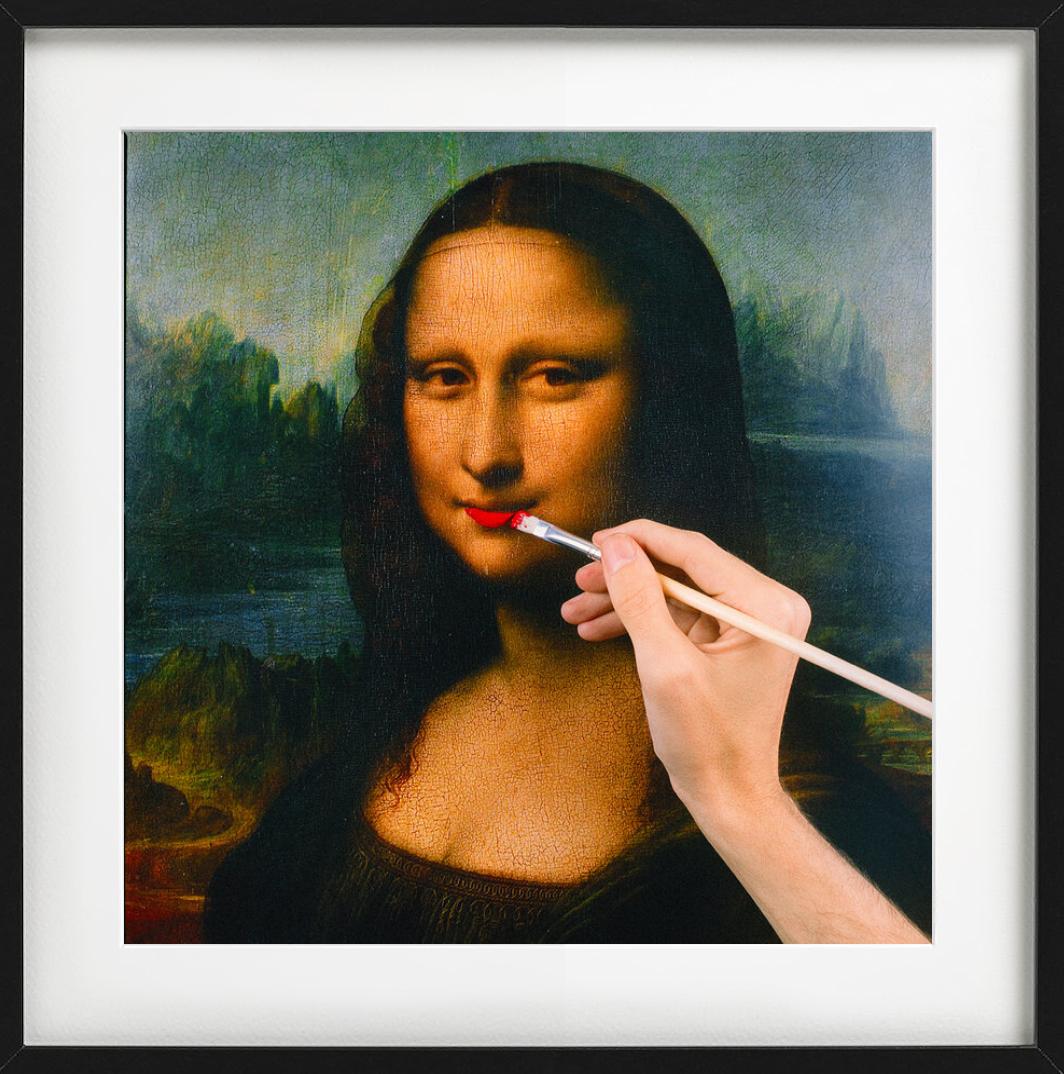Mona Lisa Make-Up, Mona Lisa mit einem Lichtschein, Kunstfotografie, 2018 im Angebot 2