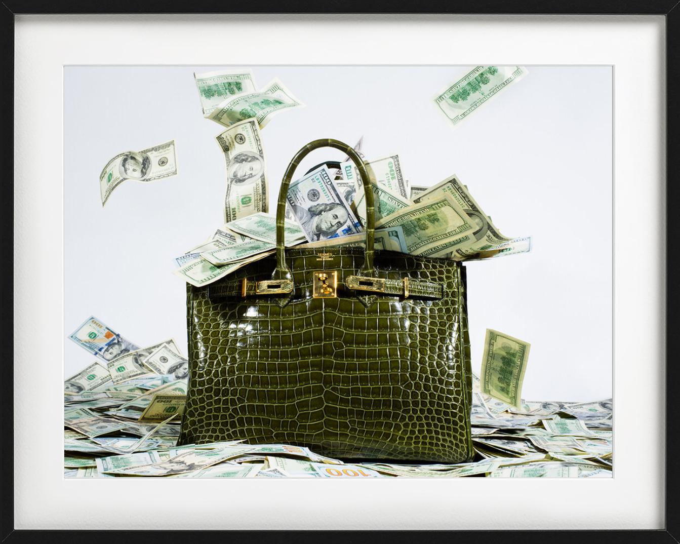 Money Birkin, photographie d'art - Gris Color Photograph par Tyler Shields