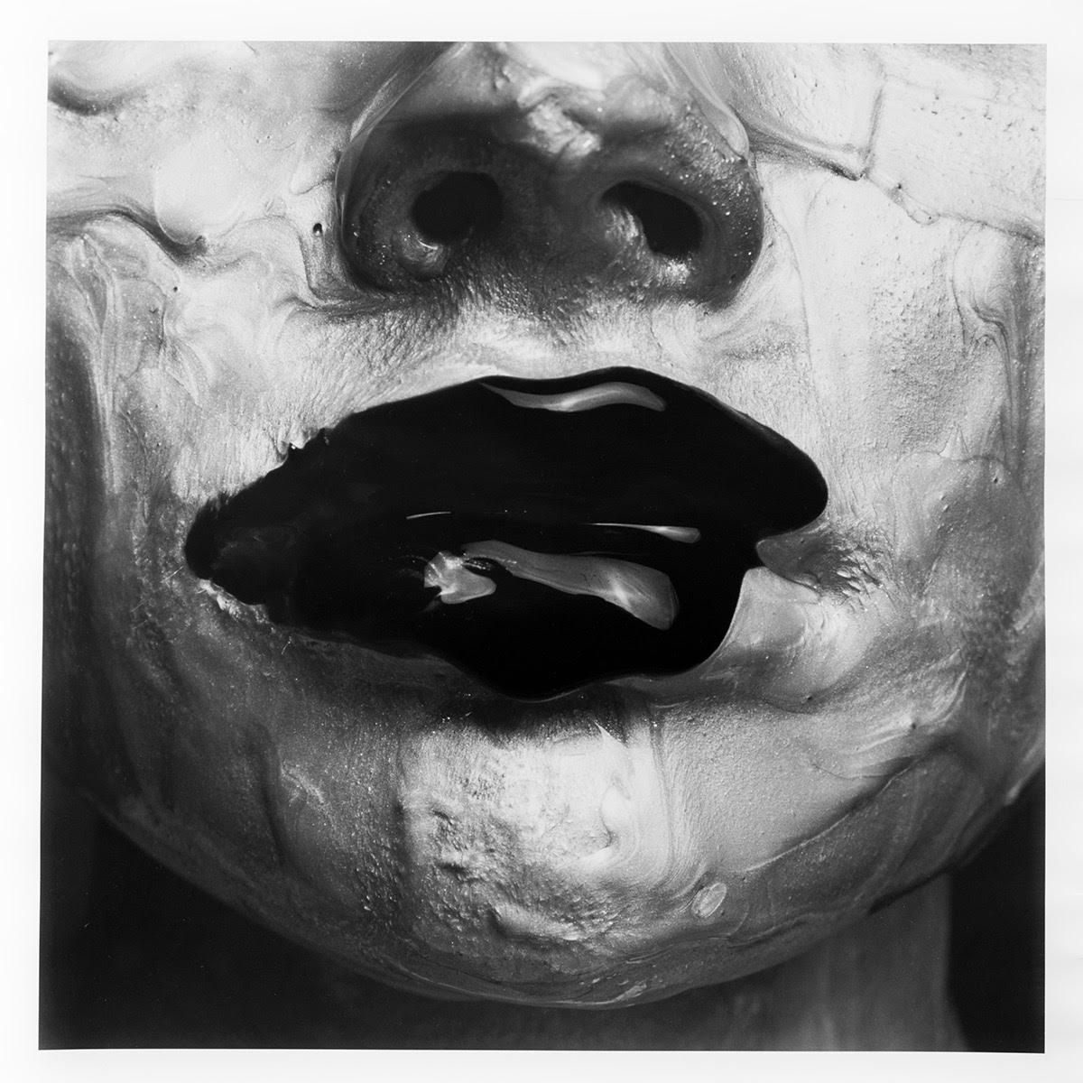 Tyler Shields Portrait Photograph - Monochrome Lips (18" x 18")