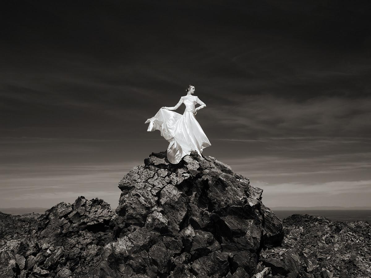 Tyler Shields Black and White Photograph - On Top Of The World (22.5" x 30")