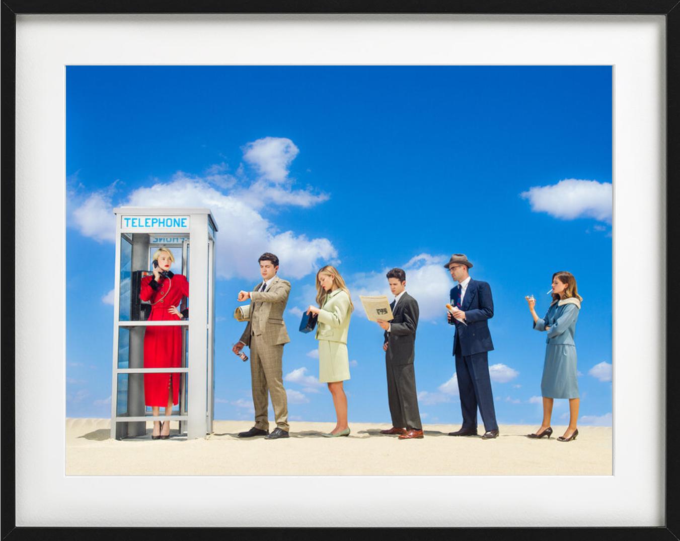 Phone Booth, Kunstfotografie (Blau), Figurative Photograph, von Tyler Shields
