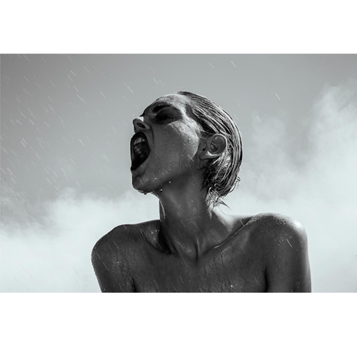 Tyler Shields Black and White Photograph - Pouring Rain (40" x 60")