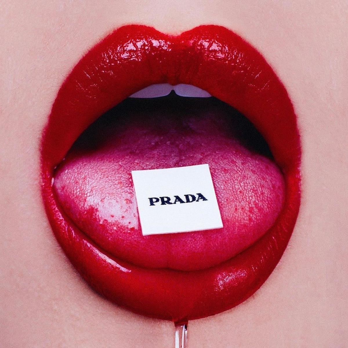 Tyler Shields Color Photograph - Prada Bubble Gum