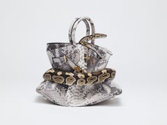Python Birkin, Snake Leather Birkin choked by Python, Fine Art Photography, 2016