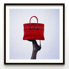 Red Birkin high heel by Tyler Shields (photograph framed)