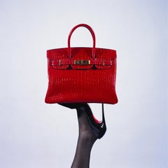 Birkin rosso con tacco alto