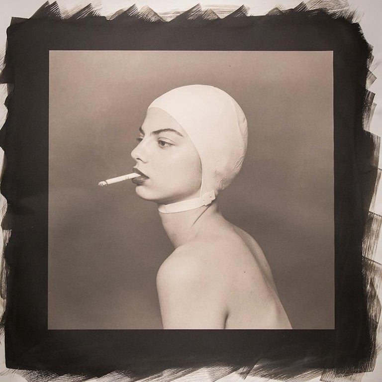 Tyler Shields Black and White Photograph - Swim Cap