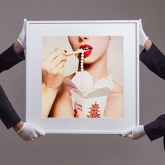 Take out pearls by Tyler Shields (photograph framed)