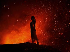 La jeune fille dans l'incendie