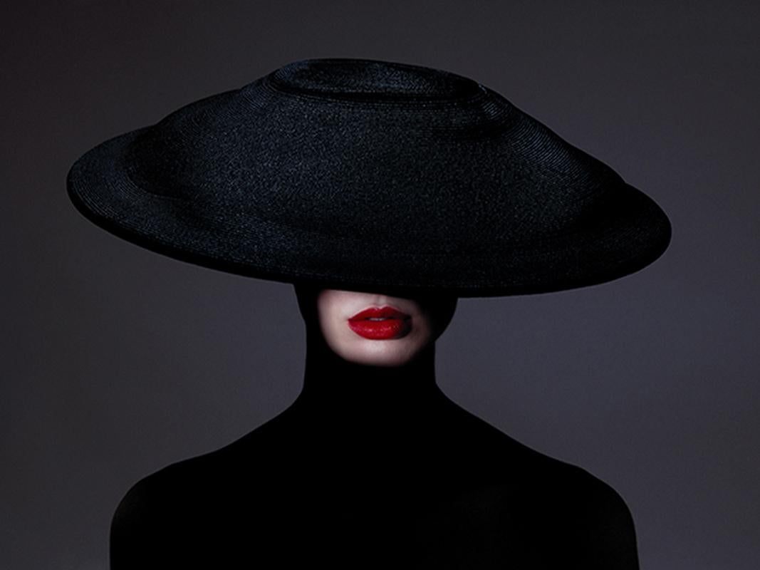 Tyler Shields Portrait Photograph - The Mystery of Mouth, Photography, Story teller, Red lips, hat