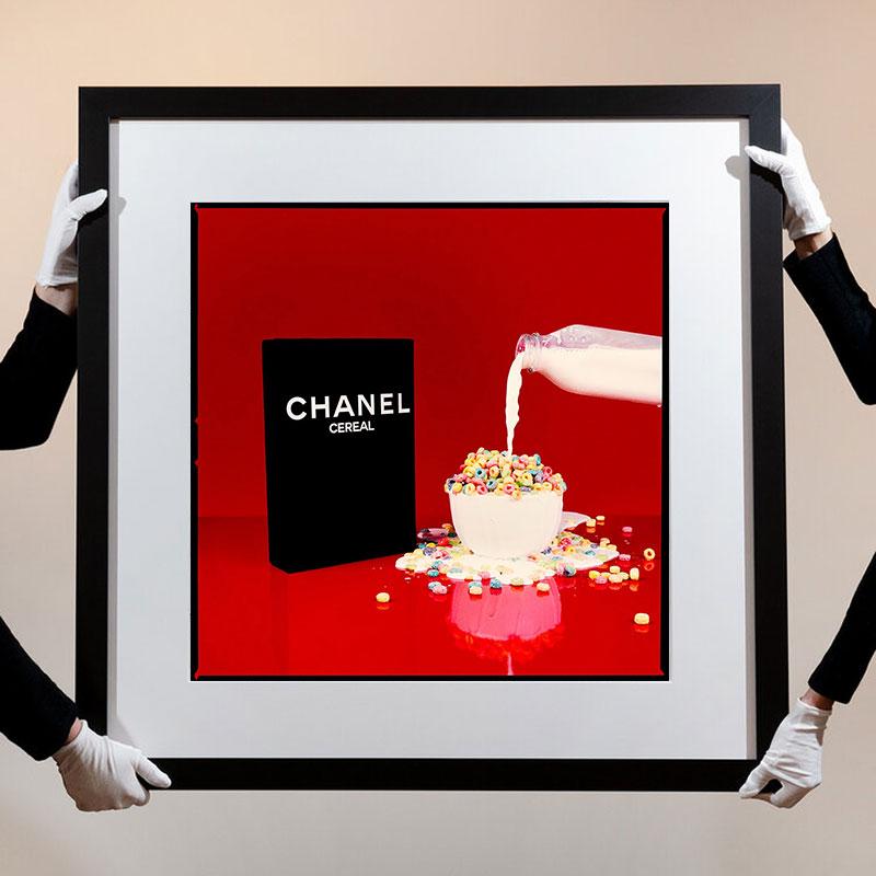 Tyler Shields - Chanel Cereal II - Signed Photograph For Sale 1