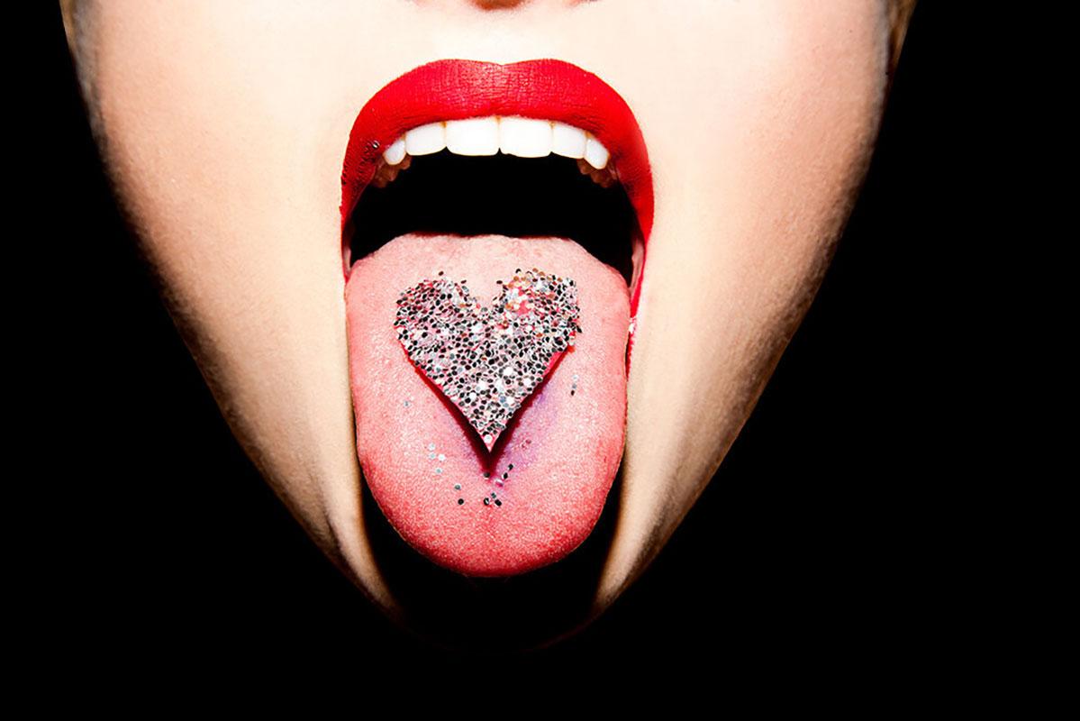 Tyler Shields - Glitter Heart (MOUTHFUL series) - Photography