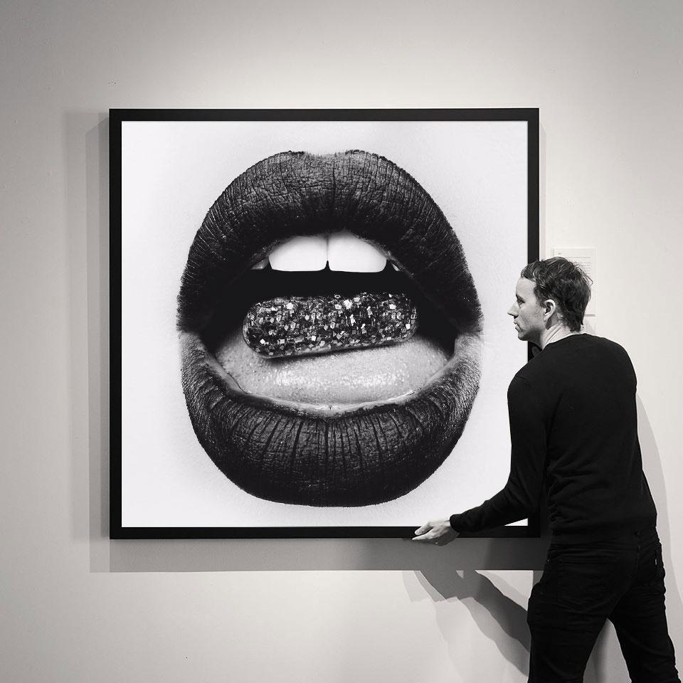 Tyler Shields - Glitter Pill (60x60inches) For Sale 1