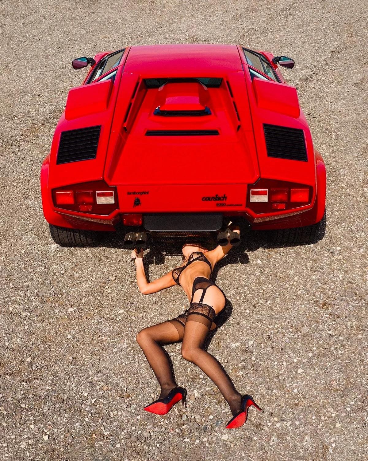 Tyler Shields - Lamborghini Mechanic, Photography 2024, Printed After