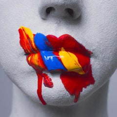 Tyler Shields - Primary Lips, Photography 2019, Printed After