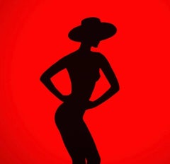 Tyler Shields - Rote Silhouette, Fotografie 2024, gedruckt nach