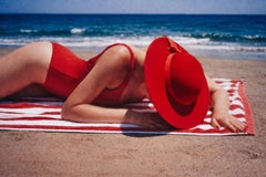 Tyler Shields - Red Stripes, Photography 2022, Printed After