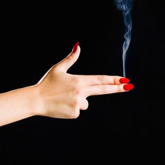 Tyler Shields - Smoking Hand, Photography 2025, Printed After