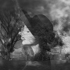 Tyler Shields - The Lady on the Farm Doppelbelichtung, 2024, gedruckt nach