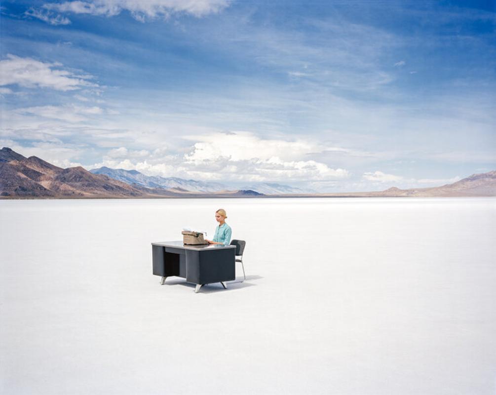 Tyler Shields Figurative Photograph - Typewriter, Fine Art Photography, 2018
