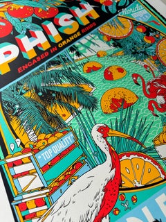 Tyler Stout para Phish Raro y nuevo 2009 Variante turquesa American Airlines Arena