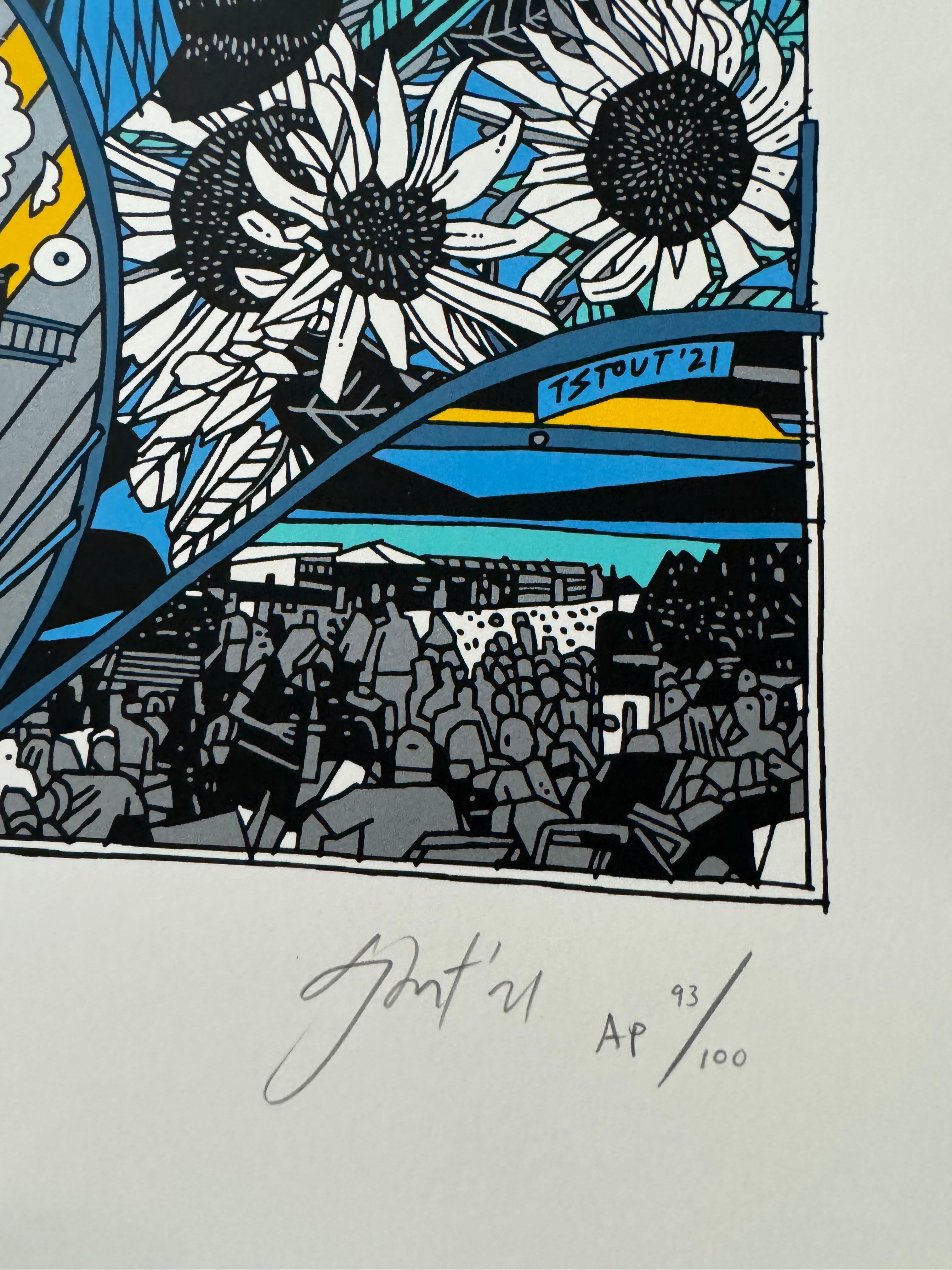 Tyler Stout for Phish Rare and Mint 2021 Blue Variant Gorge Amphitheatre For Sale 2