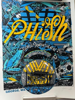 Tyler Stout for Phish Rare and Mint 2021 Blue Variant Gorge Amphitheatre