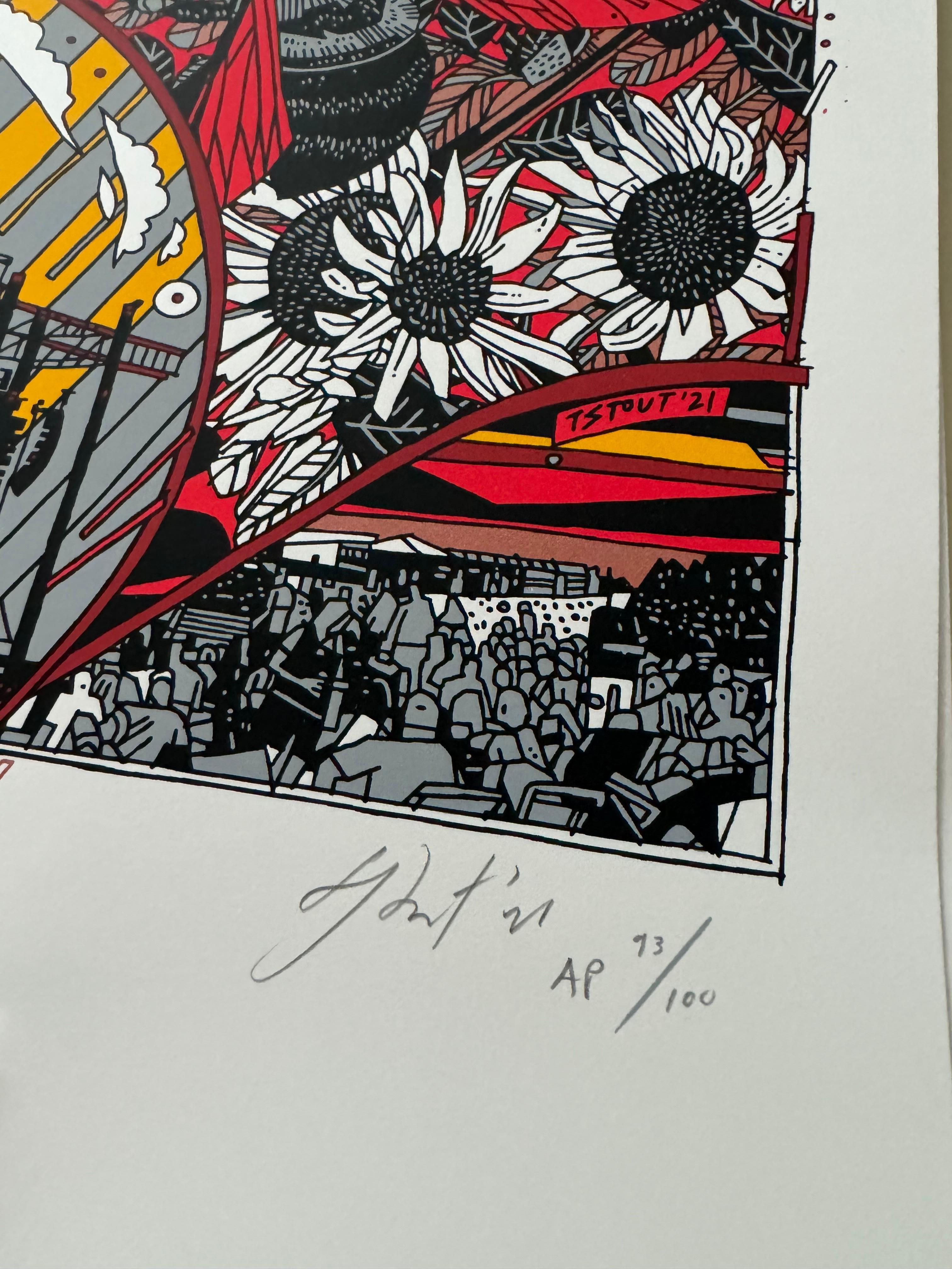 Tyler Stout for Phish Rare and Mint 2021 Red Variant Gorge Amphitheatre For Sale 2