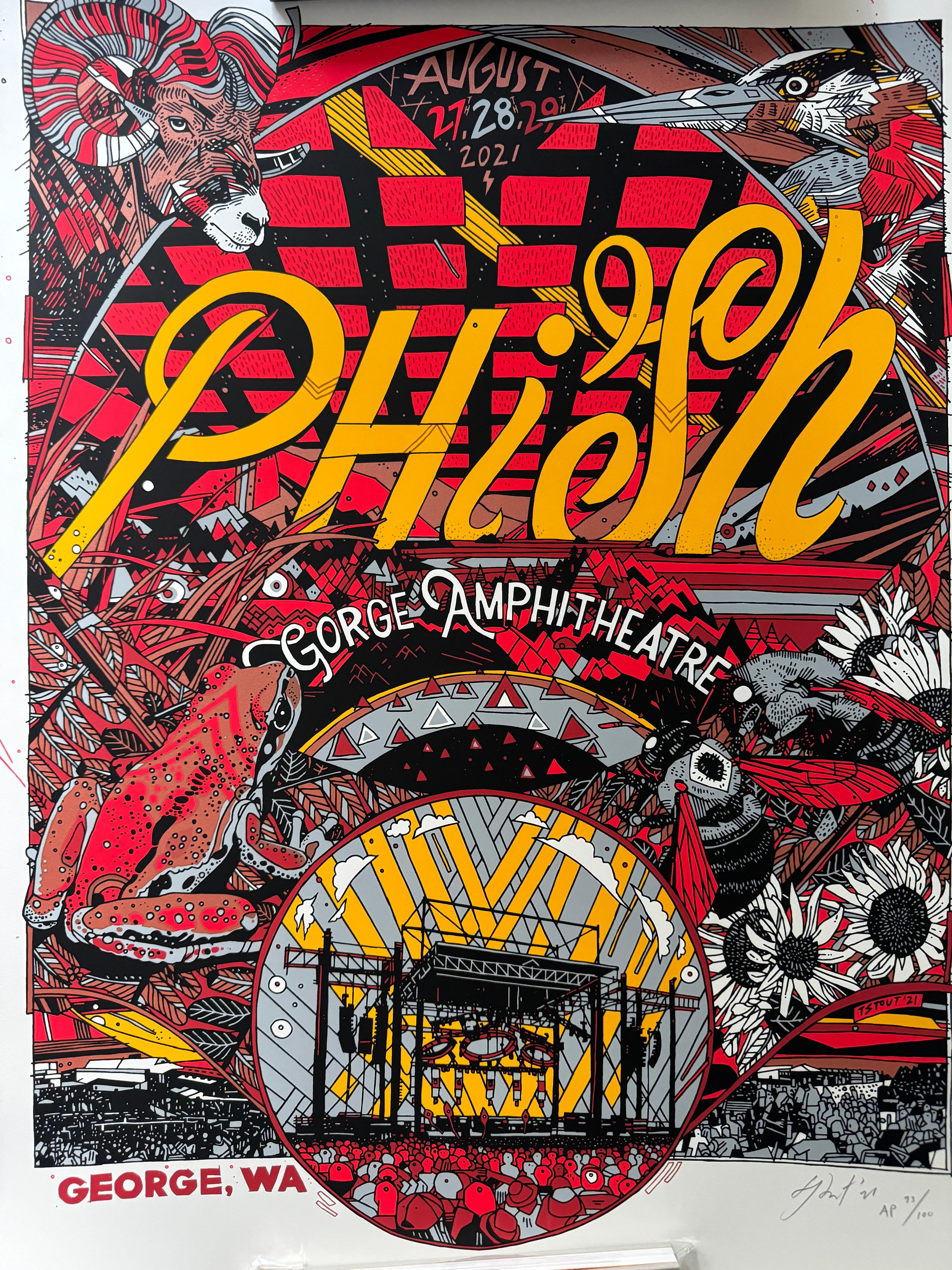 In the heart of the Pacific Northwest, where the Columbia River winds its course through the stunning landscape, an extraordinary collaboration took place. The prolific artist Tyler Stout joined forces with the legendary band Phish for a performance