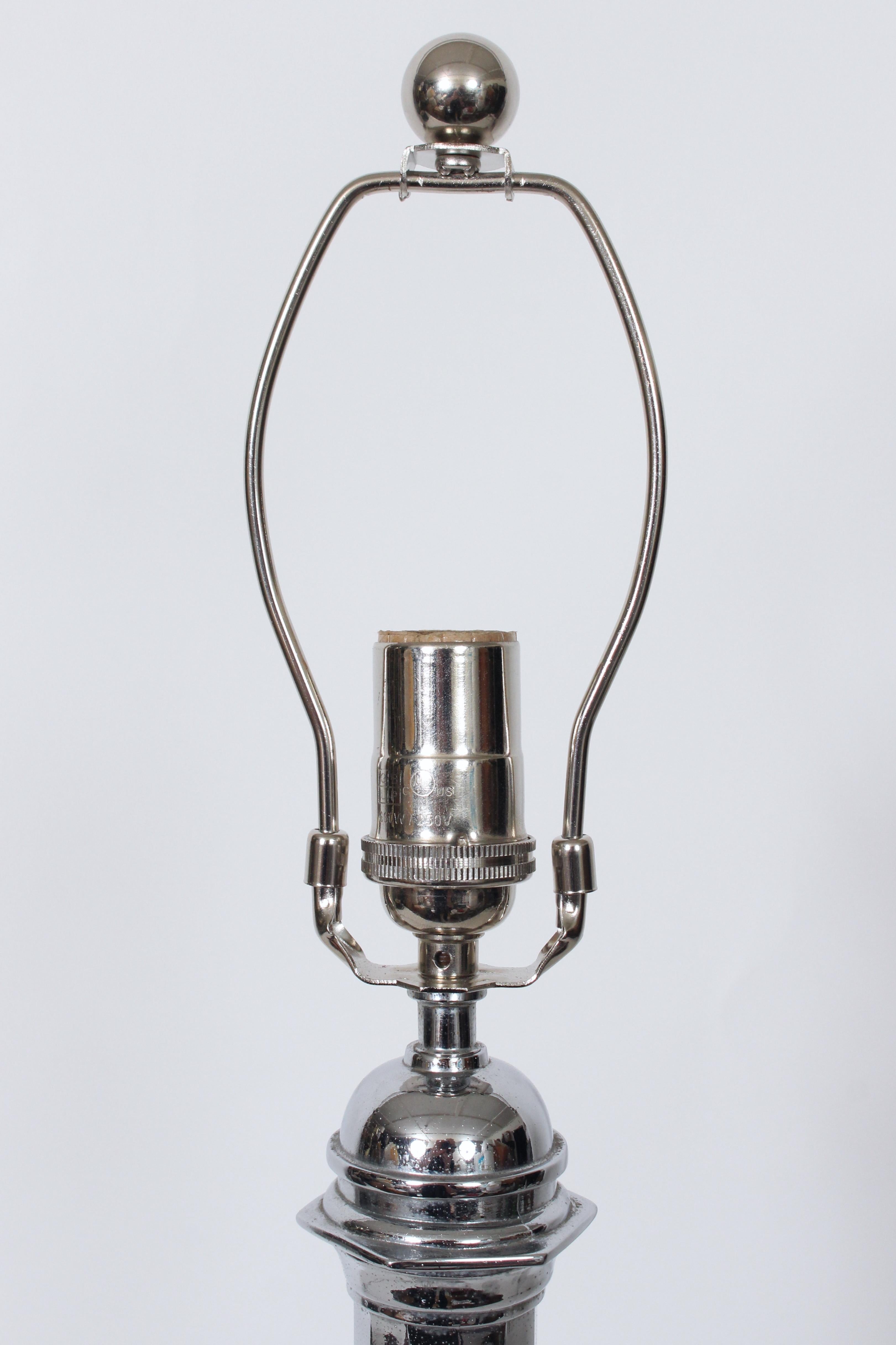 Tyndale Chrome Dodecagon Column Table Lamp en vente 4