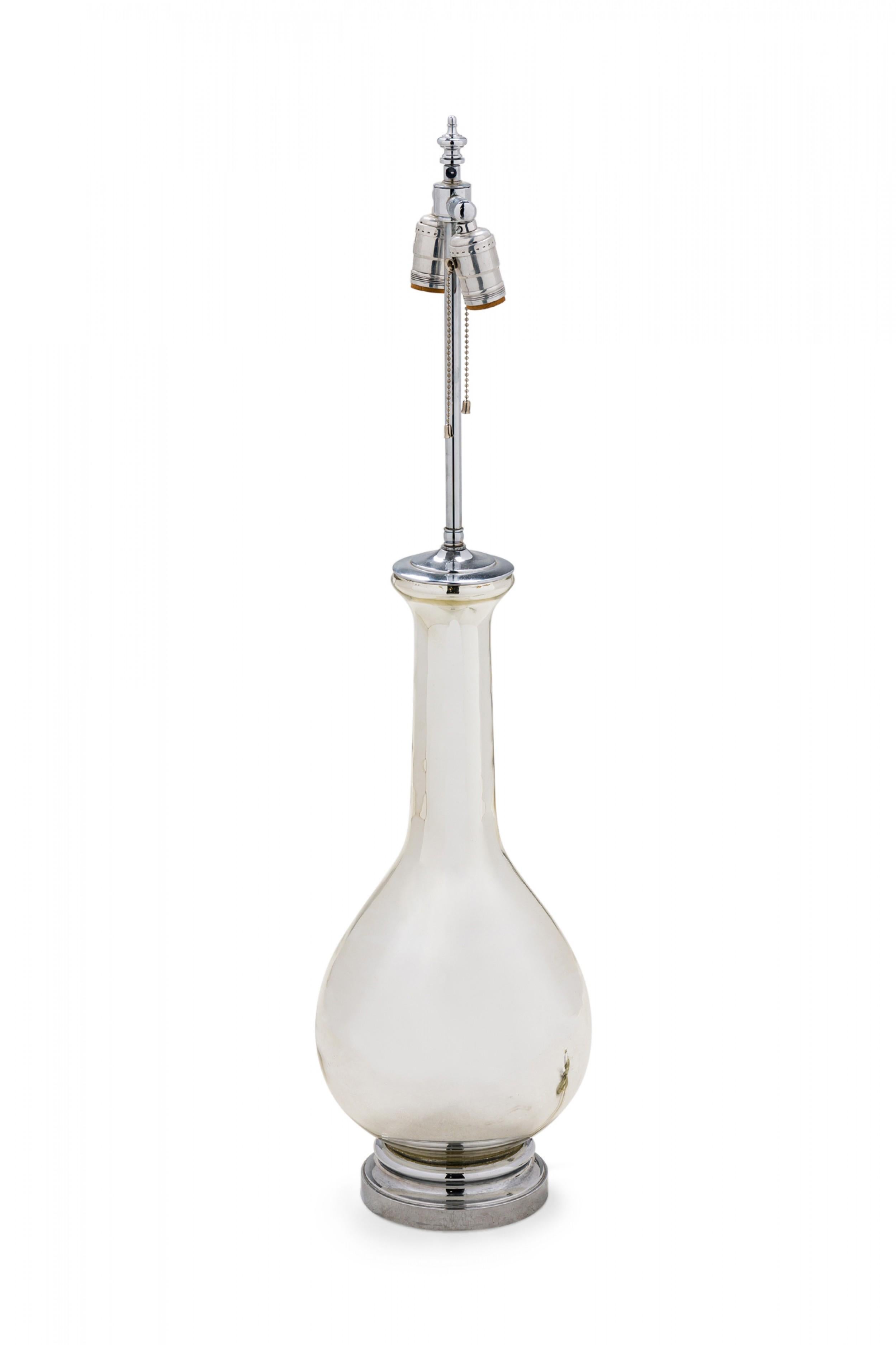 Tyndale Mid-Century American Mercury Glass Genie Bottle Table Lamp In Good Condition For Sale In New York, NY