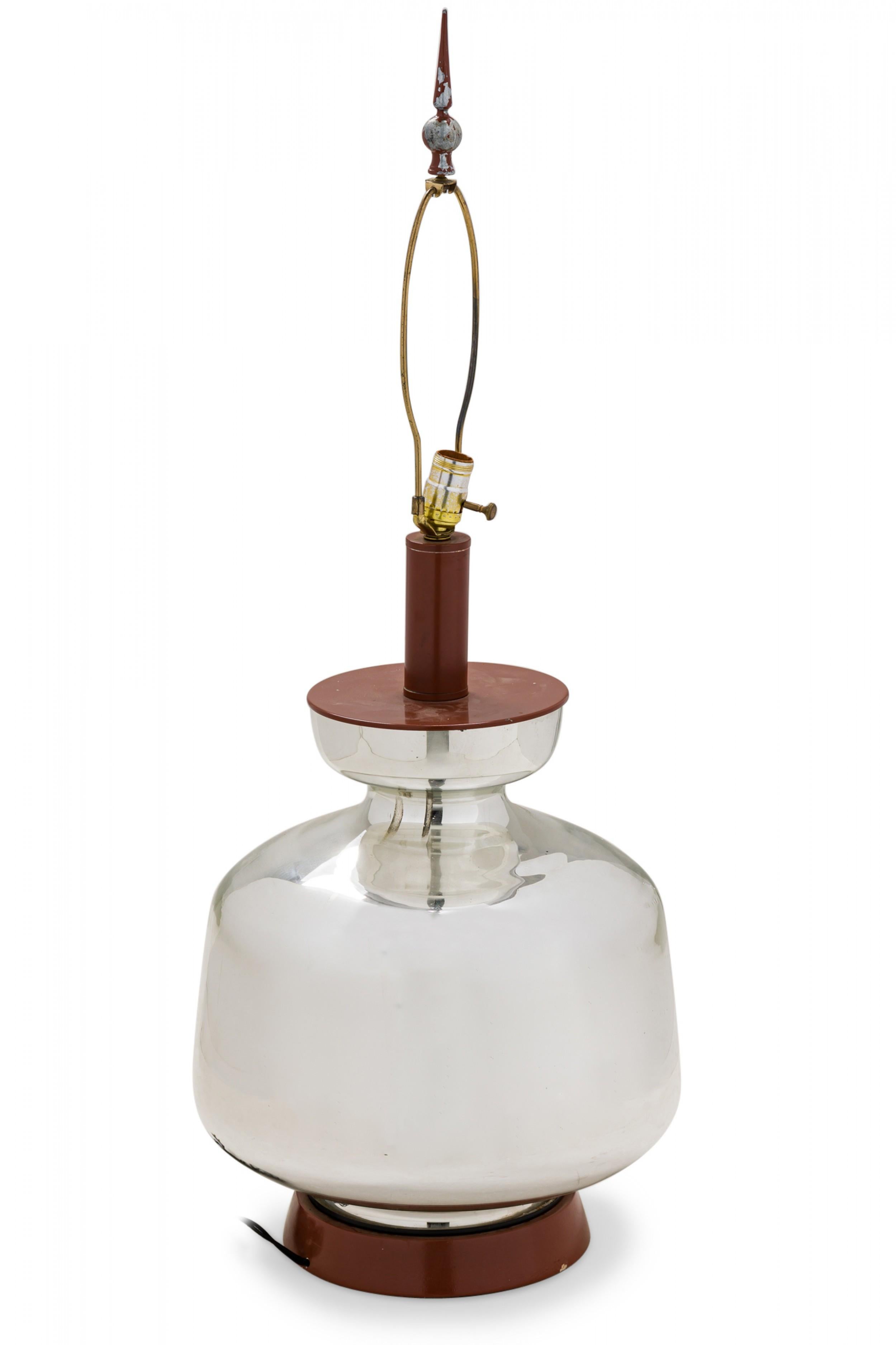 20ième siècle Tyndale - Lampe de table en verre au mercure du milieu du siècle en vente