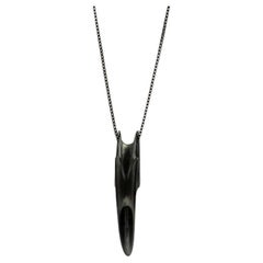 Tyne Necklace in Brushed Black IP Stainless Steel, Size S
