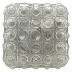Tynell Style Bubble Glass Pattern Limburg Flush Mount Ceiling Light, 1960s