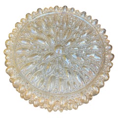 Tynell Style Bubble Glass Pattern Limburg Flush Mount Ceiling Light, 1960s