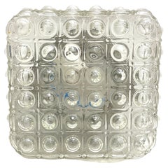 Tynell Style Bubble Glass Pattern Limburg Flush Mount Ceiling Light, 1960s