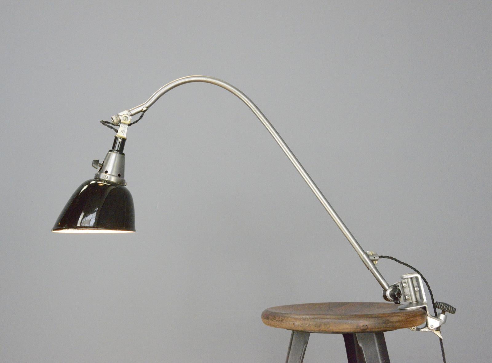 Typ 113 Peitsche Table Lamp by Curt Fischer for Midgard circa 1930s In Good Condition In Gloucester, GB