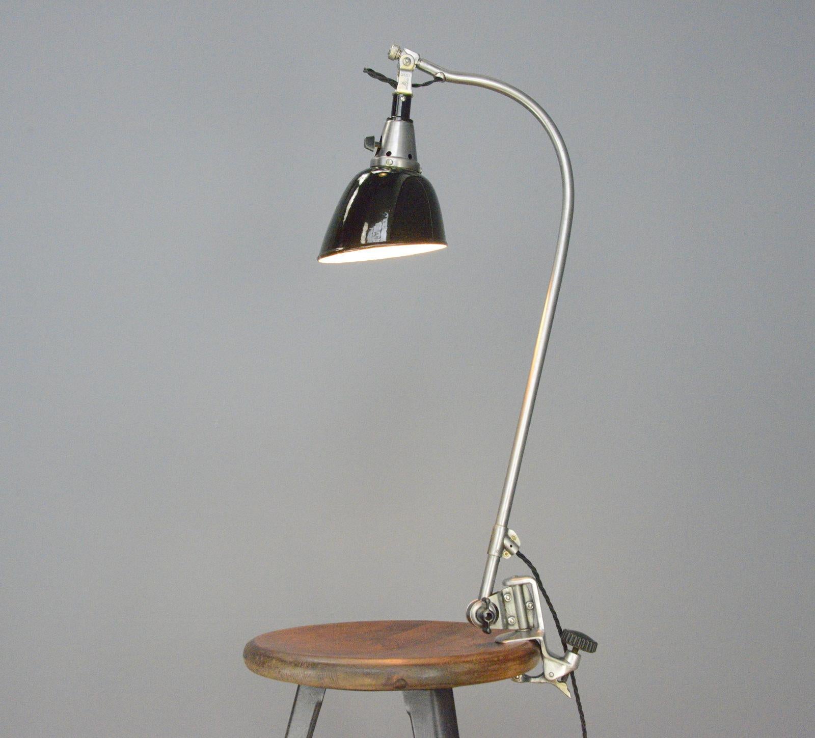 Steel Typ 113 Peitsche Table Lamp by Curt Fischer for Midgard circa 1930s